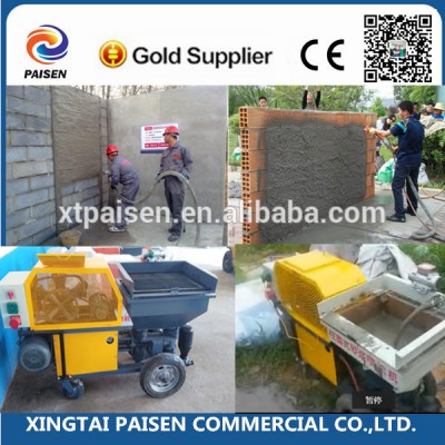 220v/diesel engine automatic construction cement plaster machine/mortar plaster pump